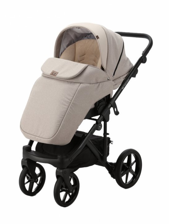 Adamex Carucior 3 in 1 Monaco Linen EcoLeather PS16 Sahara Beige scoica testata ADAC suspensii maner reglabil suport reglabil pentru picioare accesorii incluse