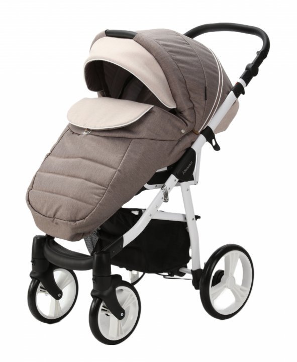 Adamex Carucior 3 in 1 Neonex TIP46B Coffee Brown scaun auto iSize spatar reglabil pana la orizontala landou cu spatar reglabil suspensii accesorii incluse
