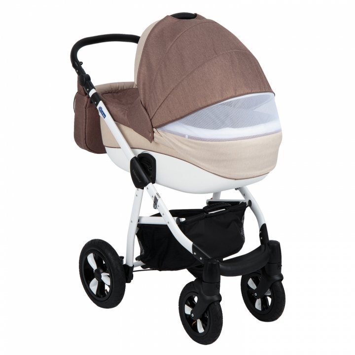 Adamex Carucior 3 in 1 Neonex TIP46B Coffee Brown scaun auto iSize spatar reglabil pana la orizontala landou cu spatar reglabil suspensii accesorii incluse