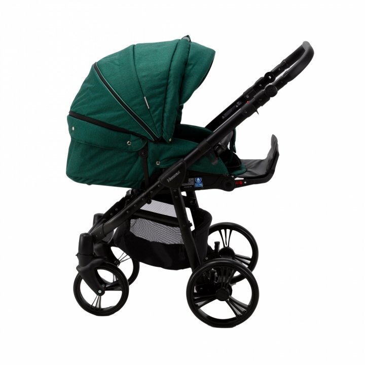 Adamex Carucior 3 in 1 Neonex TIP52C Amazon Green scaun auto iSize spatar reglabil pana la orizontala landou cu spatar reglabil suspensii accesorii incluse