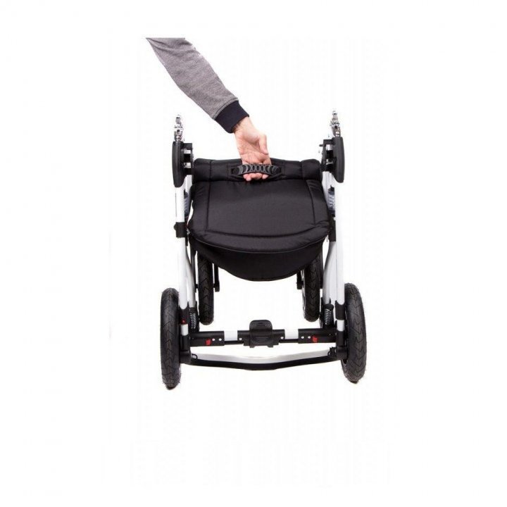 Adamex Carucior 3 in 1 pentru copii Barletta Y813 Powder Pink cu scaun auto iSize landou cu suport de cap reglabil pe inaltime parte sport reglabila pana la orizontala suspensii
