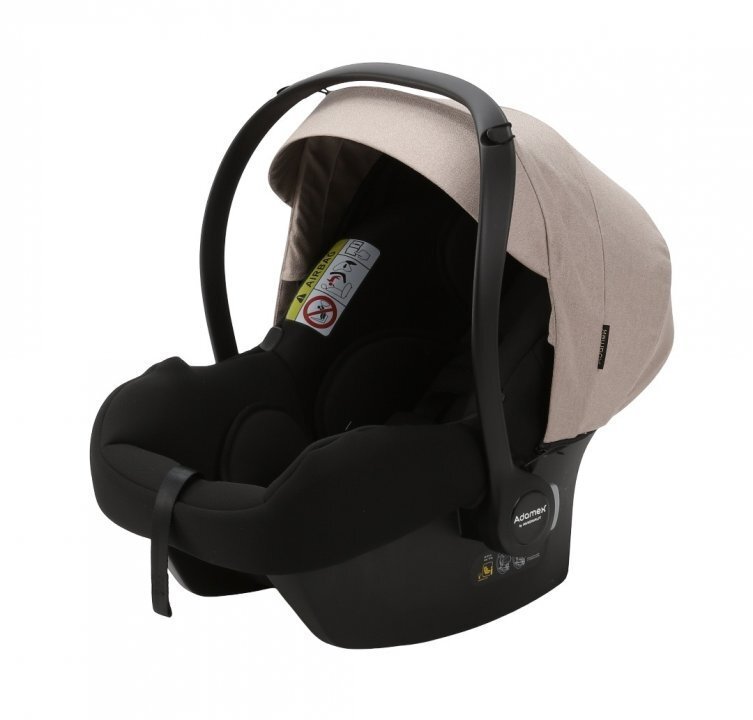Adamex Carucior 3 in 1 pentru copii Barletta Y847 Cafe Latte cu scaun auto iSize landou cu suport de cap reglabil pe inaltime parte sport reglabila pana la orizontala suspensii