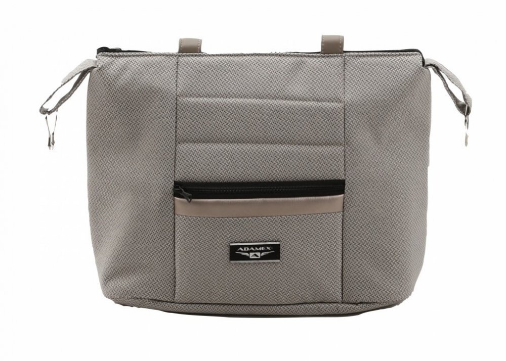 Adamex Carucior 3 in 1 Rimini Alu tip Collection Linen EcoLeather camel beige cu scaun iSize parte sport reglabila pana la orizontala cadru cu suspensii landou cu suport de cap reglabil pe inaltime