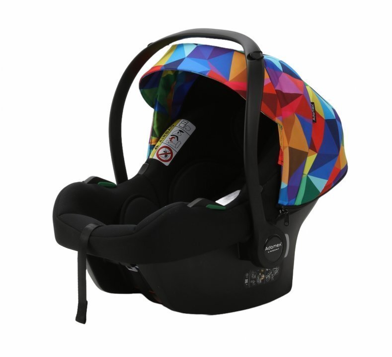 Adamex Carucior 3 in 1 Rimini Alu tip Collection Linen EcoLeather multicolor cu scaun iSize parte sport reglabila pana la orizontala cadru cu suspensii landou cu suport de cap reglabil pe inaltime