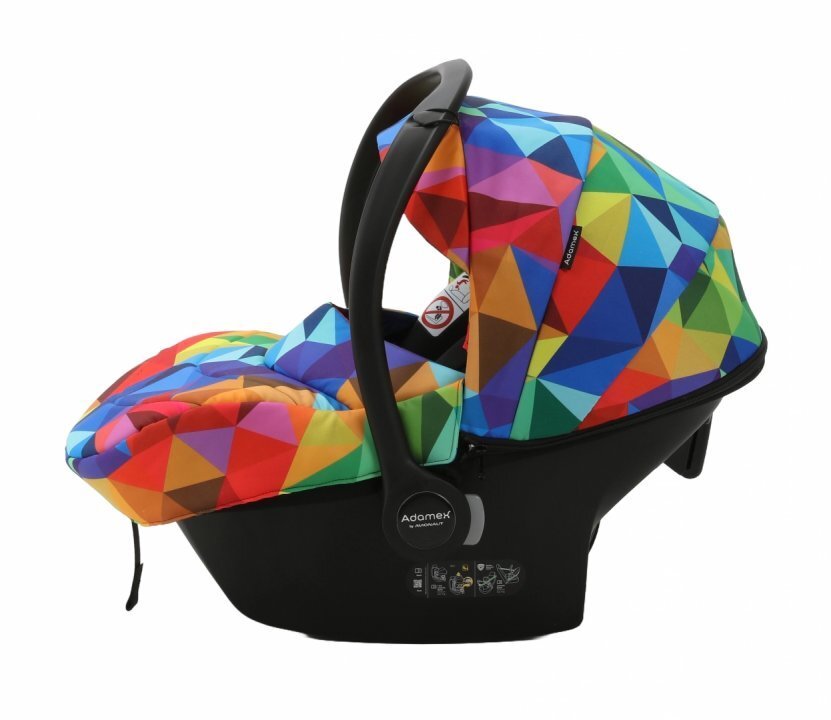 Adamex Carucior 3 in 1 Rimini Alu tip Collection Linen EcoLeather multicolor cu scaun iSize parte sport reglabila pana la orizontala cadru cu suspensii landou cu suport de cap reglabil pe inaltime