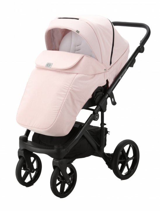 Adamex Carucior 4 in 1 Olivia cu baza Isofix Linen EcoLeather PS22 Powder Pink landou cu suport de cap reglabil pe inaltime parte sport reglabila pana la orizontala suspensii SAS