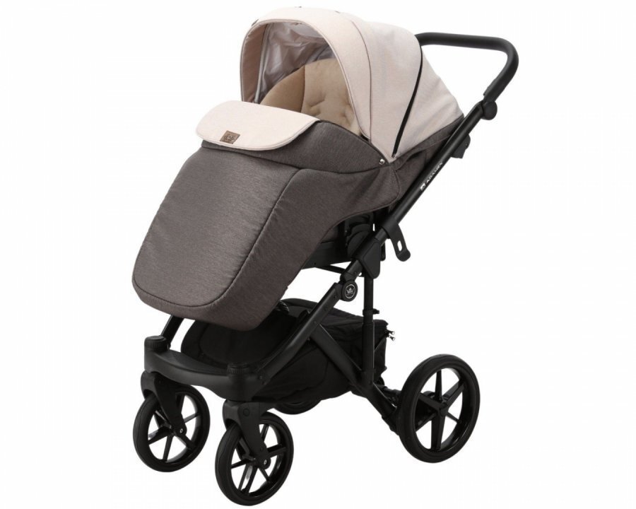 Adamex Carucior 4 in 1 Olivia Full Linen TD2 Sweet Amaretto cu scoica certificata ADAC baza isofix suspensii accesorii