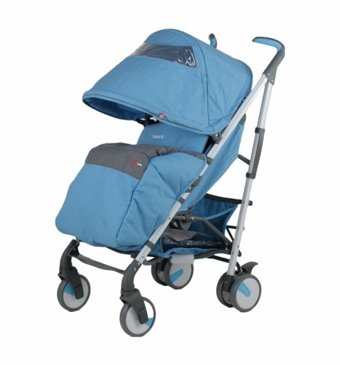 Adamex Carucior sport pentru copii Quatro Evo Albastru 6-36 luni cadru din aluminiu