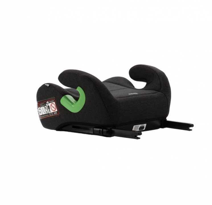 Adamex Inaltator auto pentru copii Bass omologat R129 i-Size cu bare isofix reglabile si spuma moale 125-150 cm sau 22-36 kg Graphite