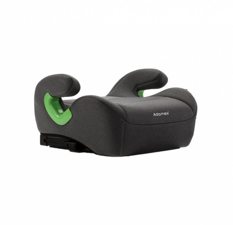 Adamex Inaltator auto pentru copii Bass omologat R129 i-Size cu bare isofix reglabile si spuma moale 125-150 cm sau 22-36 kg Gri