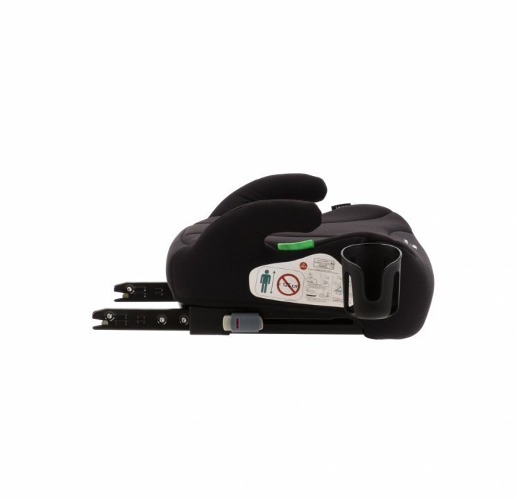Adamex Inaltator auto pentru copii isofix Jazz omologat R129 i-Size bare isofix reglabile suport pahar husa detasabila 125-150 cm sau 22-36 kg Negru