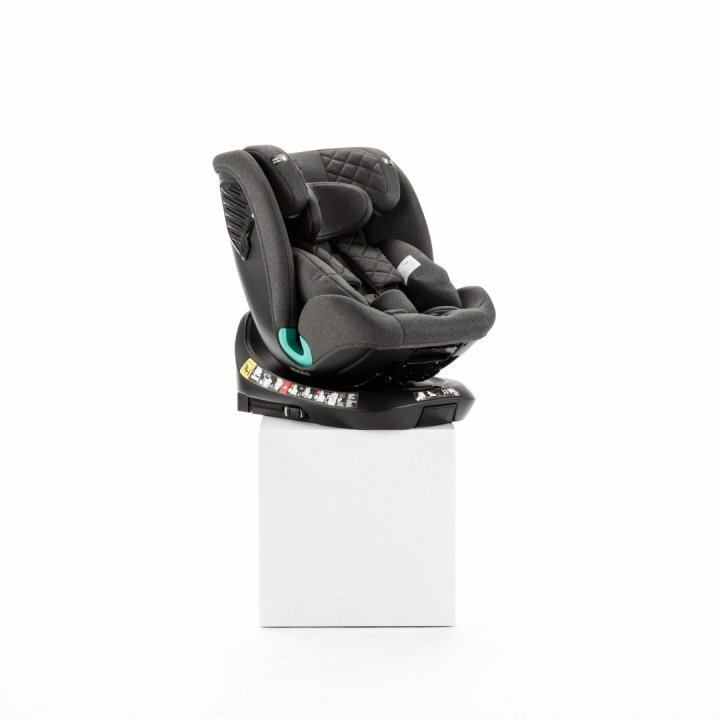 Adamex Scaun auto pentru copii cu isofix 4 in 1 Trip omologat R129 i-Size rotativ cu picior de fixare 12 niveluri de ajustare a suportului pentru cap 40-150 cm sau 0-12 ani Gri