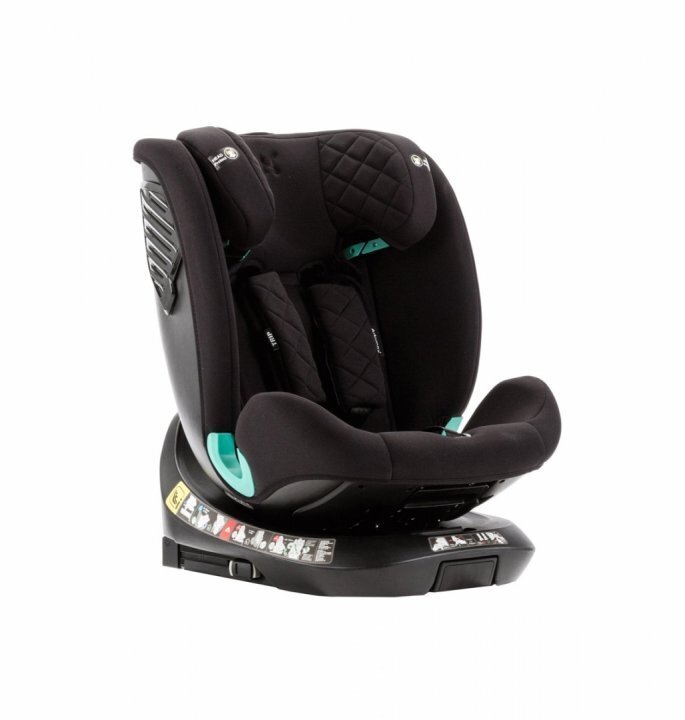 Adamex Scaun auto pentru copii cu isofix 4 in 1 Trip omologat R129 i-Size rotativ cu picior de fixare 12 niveluri de ajustare a suportului pentru cap 40-150 cm sau 0-12 ani Negru