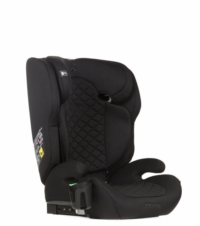 Adamex Scaun auto si inaltator 2 in 1 Kayo Negru cu isofix omologat R129 i-Size matlasat suport pahar 100-150 cm