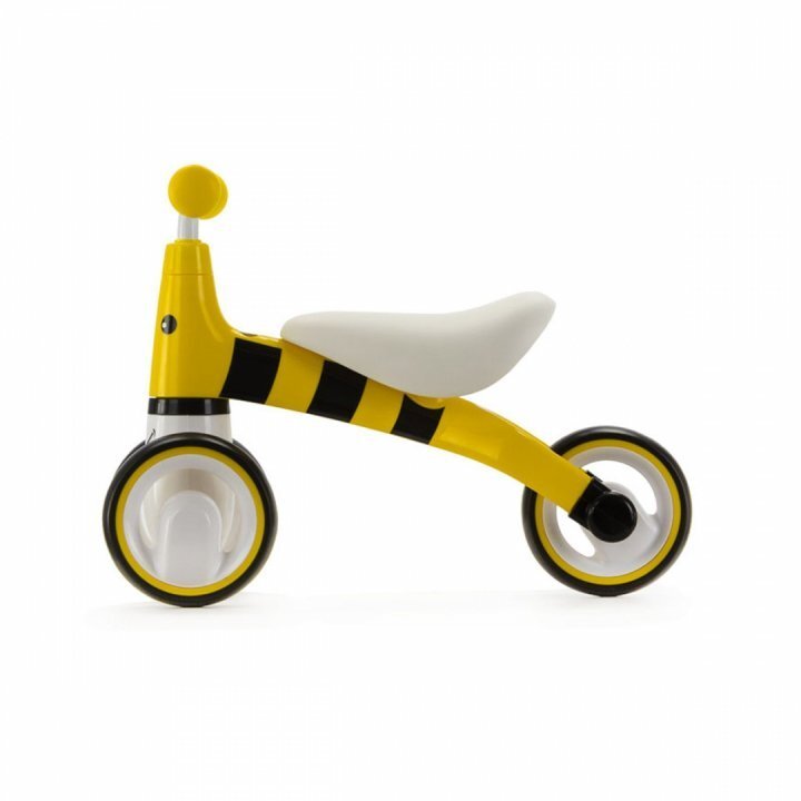 Adamex Tricicleta pentru copii Animals fara pedale cu 3 roti sistem de blocare a rotirii ghidonului testata EN71 pentru interior exterior sezut moale +12 luni Bee