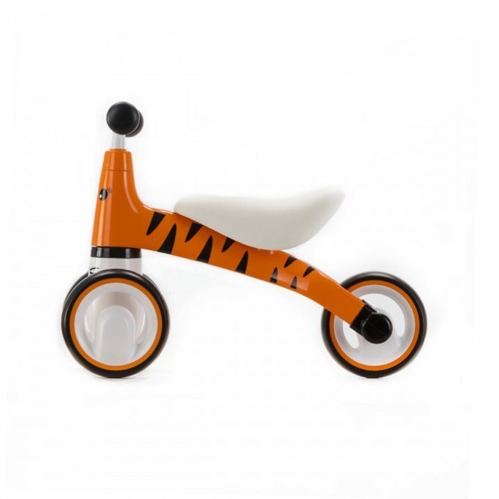 Adamex Tricicleta pentru copii Animals fara pedale cu 3 roti sistem de blocare a rotirii ghidonului testata EN71 pentru interior exterior sezut moale +12 luni Tiger