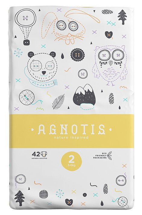 Agnotis Scutece hipoalergenice marimea nr 2 3-6 kg 42 bucati