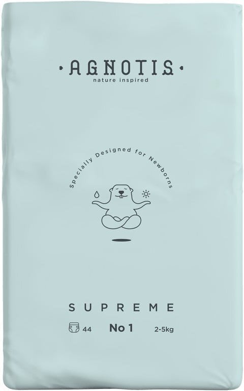 Agnotis Scutece hipoalergenice Supreme marimea nr.1 2-5 kg 44 bucati