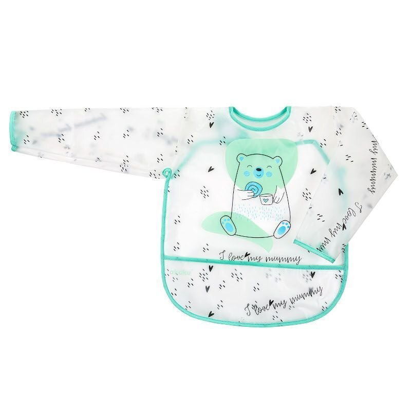 Akuku Baveta impermeabila cu maneci Ursulet Verde 33x35 cminchidere cu velcromaterial EVAbuzunar larg pentru captarea resturilor
