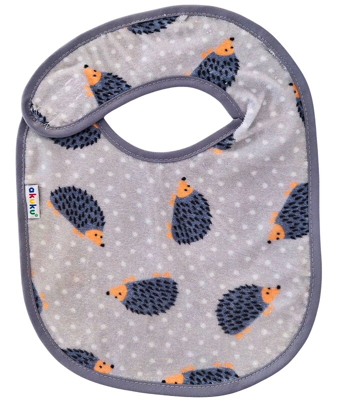 Akuku Baveta impermeabila din bumbac cu inchidere velcro 23x20cm Arici