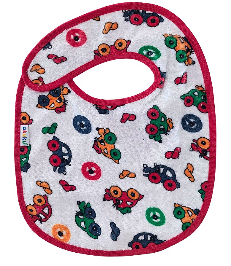 Akuku Baveta impermeabila din bumbac cu inchidere velcro 23x20cm Cars