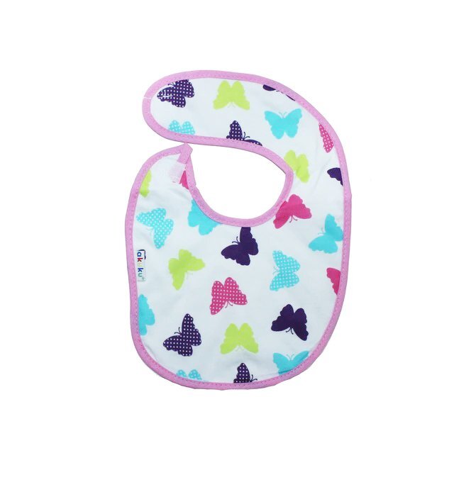 Akuku Baveta impermeabila din bumbac cu inchidere velcro 23x20cm fluturi