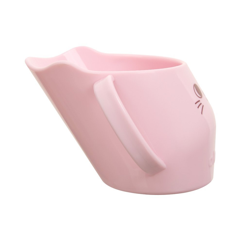 Akuku Cana antrenament cu manere pentru copii BabyMug Pink Catcapacitate 150ml materiale sigure fara BPA margine tesita ce permite bautul fara a inclina capul pe spate compatibil masina de vase