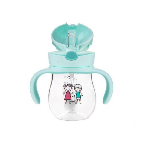 Akuku Cana de antrenament anti-varsare cu pai 250 ml Mint