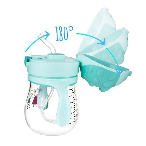 Akuku Cana de antrenament anti-varsare cu pai 250 ml Mint