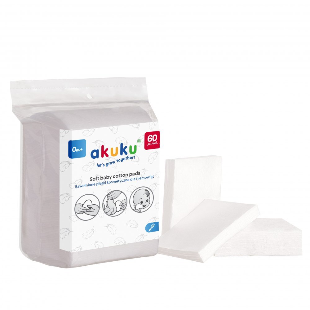Akuku Dischete din bumbac Soft 60 bucati