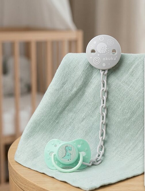 Akuku Lantisor pentru suzeta Pacifier Grirecomandat de la 0luni+