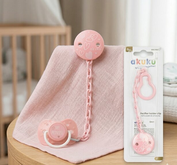 Akuku Lantisor pentru suzeta Pacifier Rozrecomandat de la 0luni+