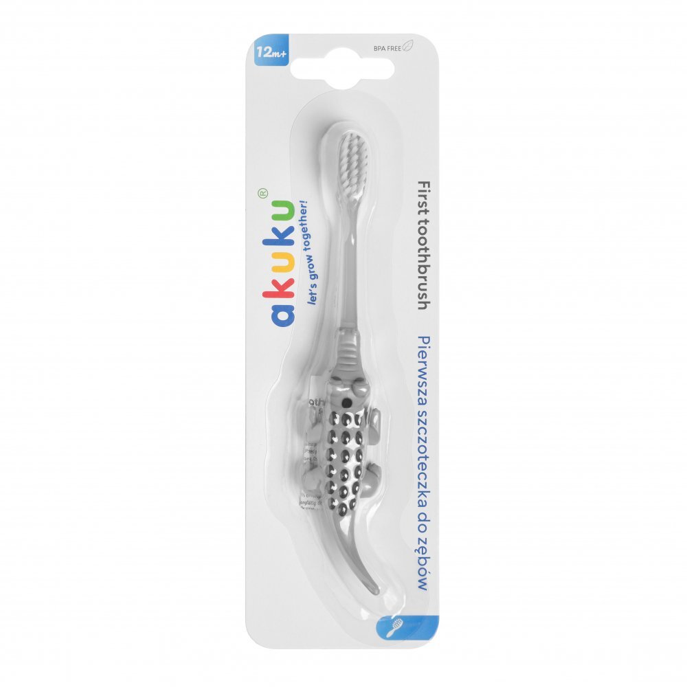 Akuku Periuta de dinti pentru copii Crocodile Gri