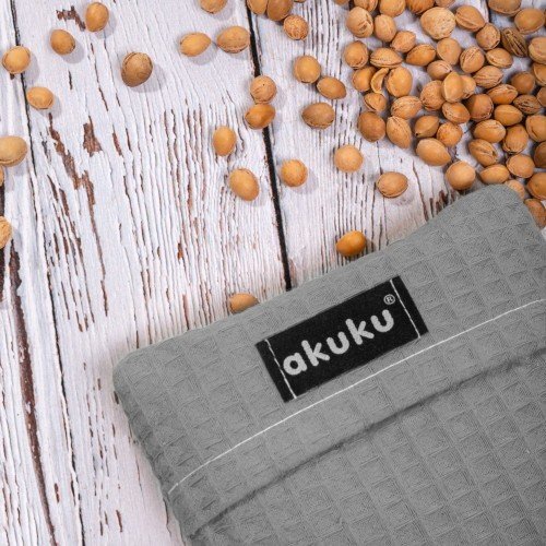 Akuku Pernuta cu samburi de cirese 13 x 16 cm gri