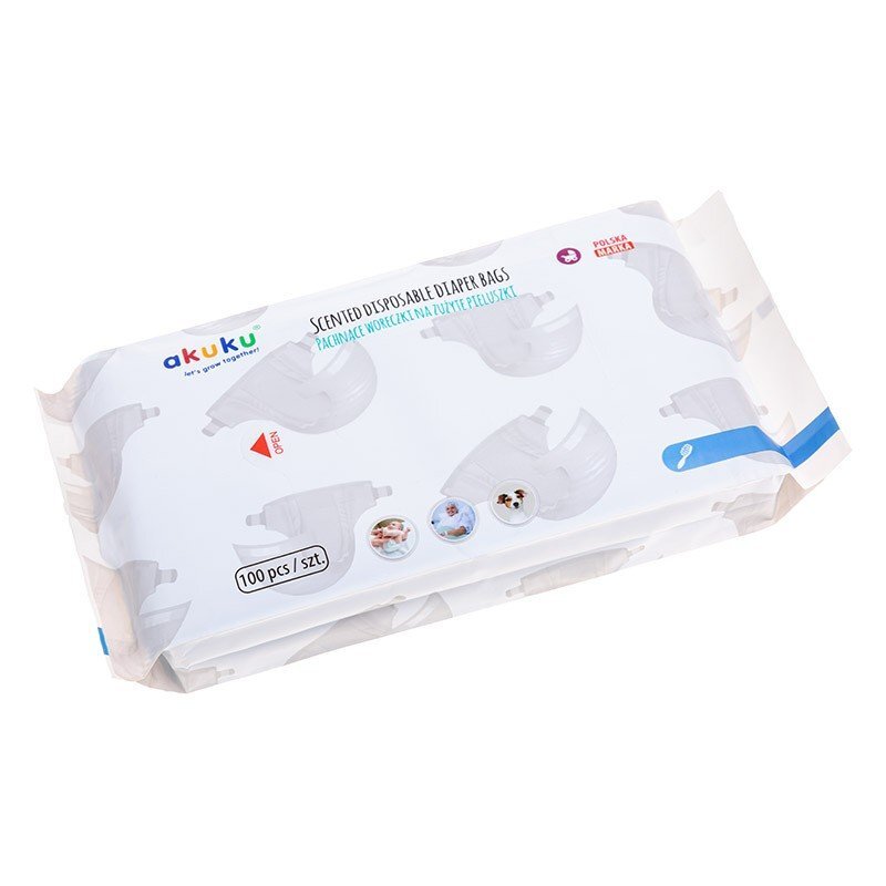 Akuku Saculeti parfumati pentru pampers 100 bucati