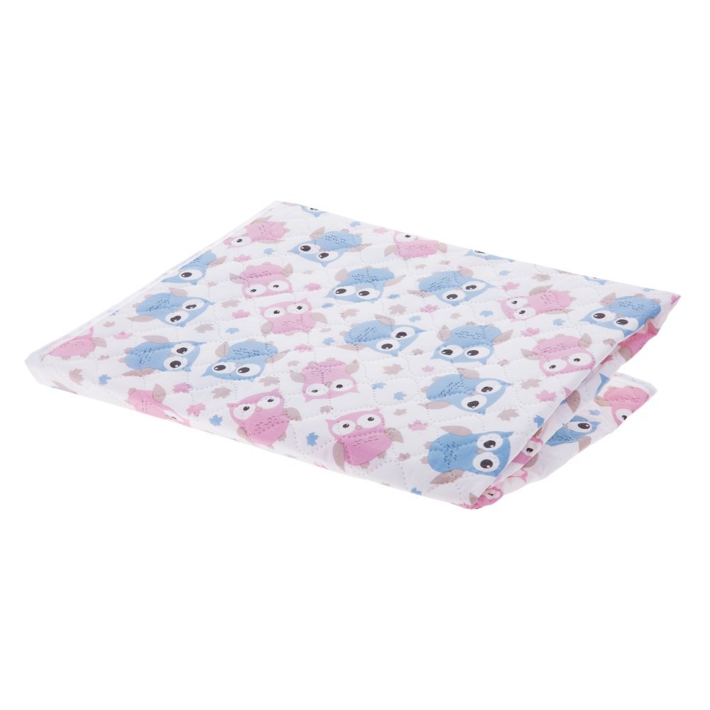 Akuku Salteluta impermeabila pentru schimbat scutece 55x70 cm Grey-Pink Owls