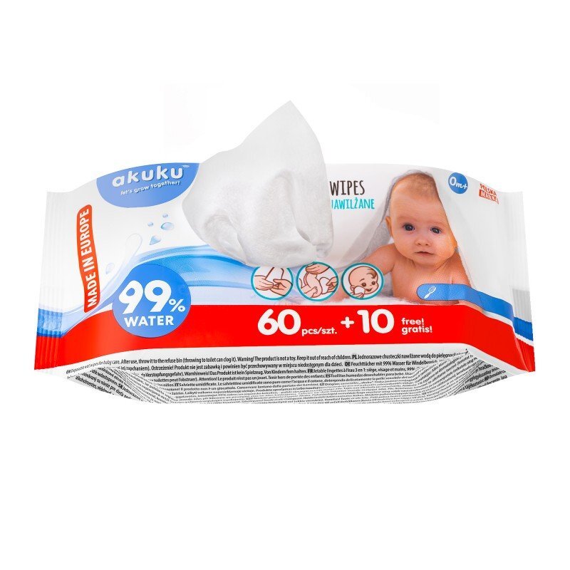 Akuku Servetele umede bebelusi 99 apa 70 bucati