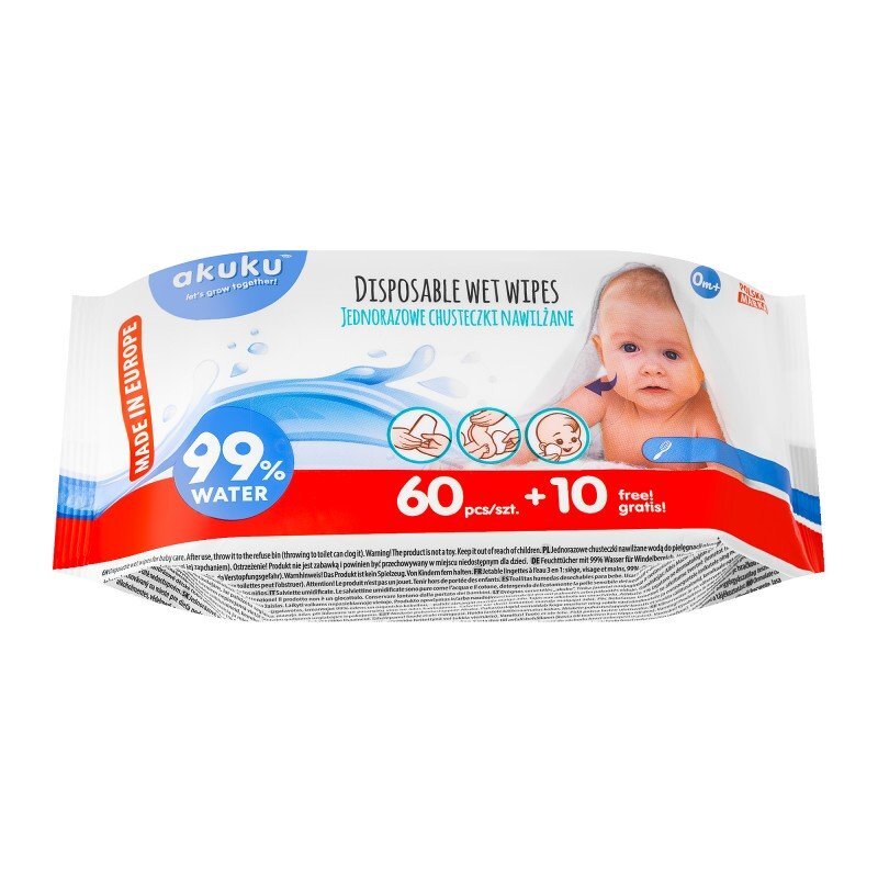 Akuku Servetele umede bebelusi 99 apa 70 bucati