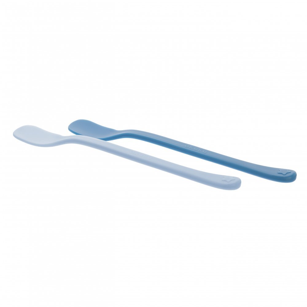 Akuku Set 2 lingurite pentru bebelusi First Blueforma specialamateriale sigure fara BPAmaner confortabil