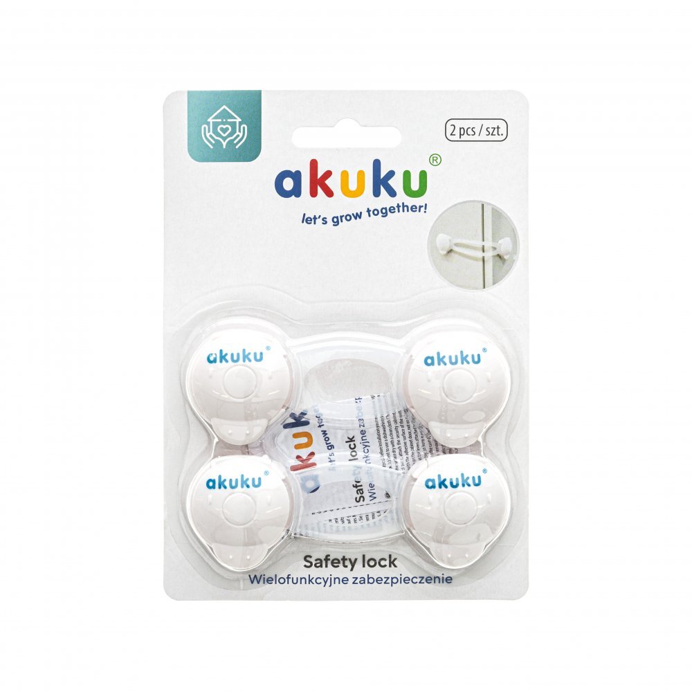 Akuku Set 2 sigurante multifunctionale Safety lock alb