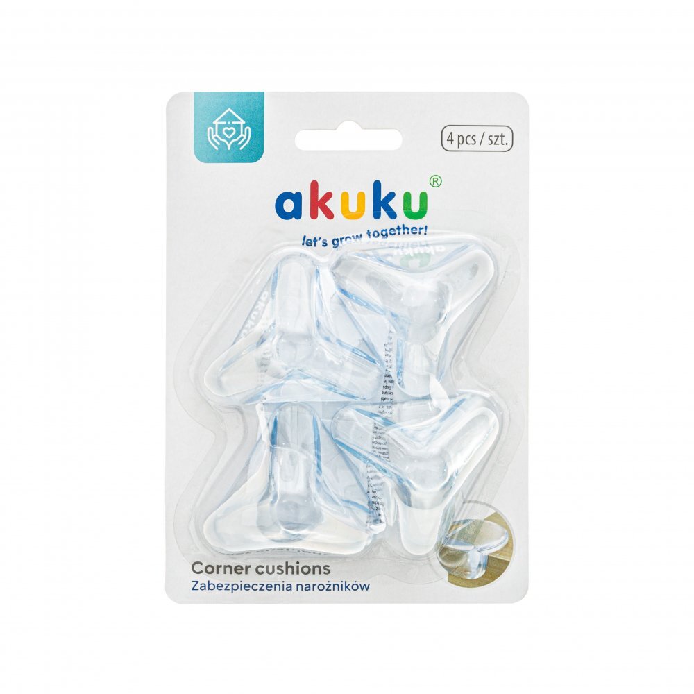 Akuku Set 4 sigurante pentru colturi transparent