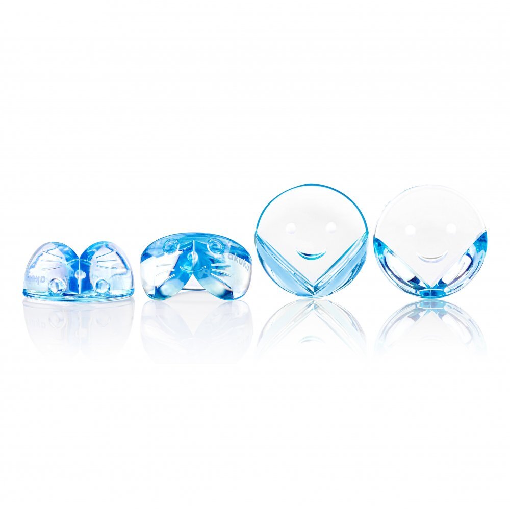 Akuku Set 4 sigurante rotunde pentru colturi transparent