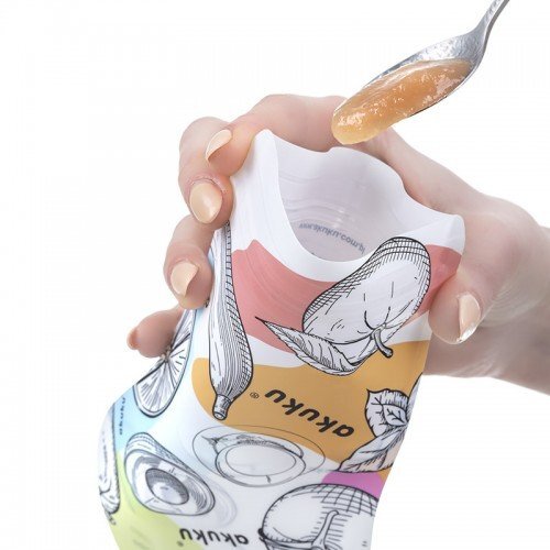Akuku Set 5 pungi reutilizabile pentru alimente 150 ml