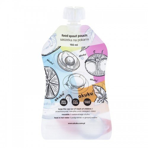 Akuku Set 5 pungi reutilizabile pentru alimente 150 ml
