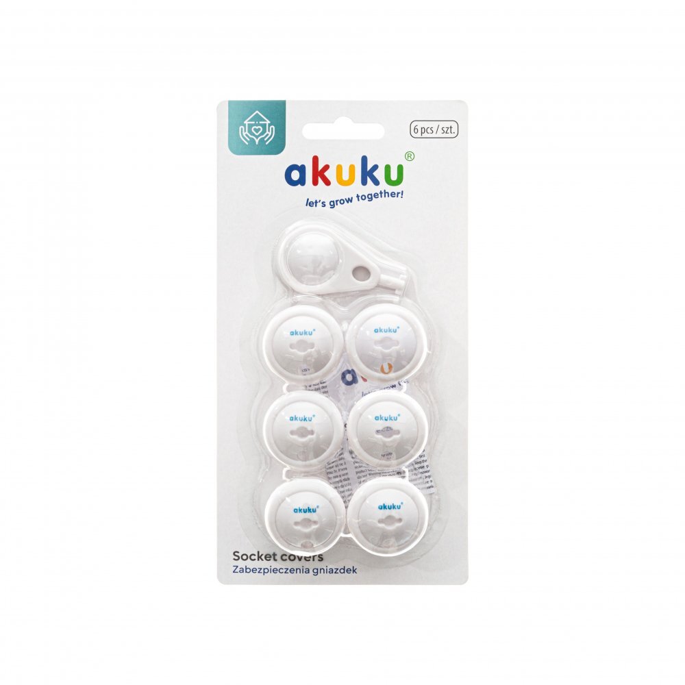 Akuku Set 6 sigurante pentru prize alb