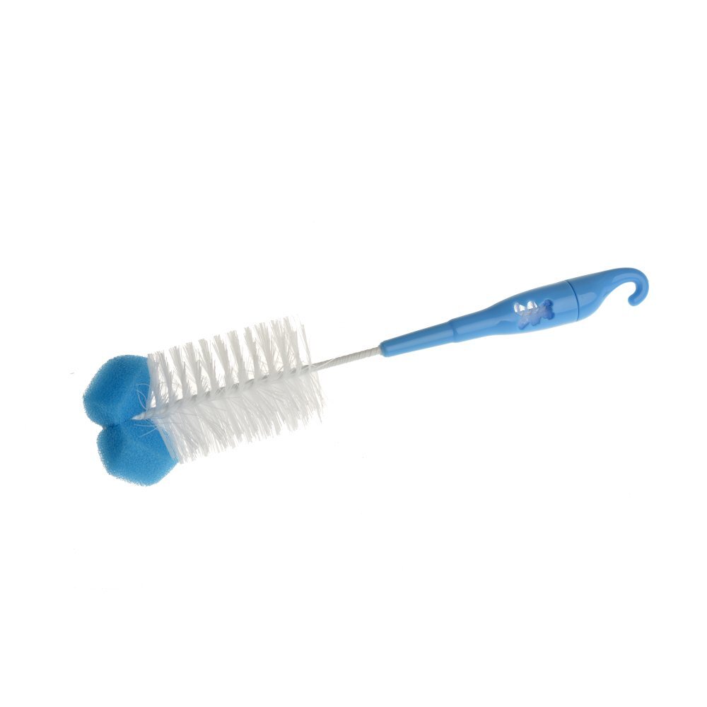 Akuku Set perii pentru biberoane si tetine Fluturas albastru cu burete incorporatagatatoaredimensiune 37.5x10.5x6 cm