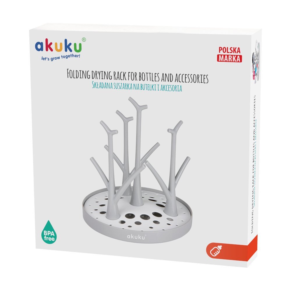 Akuku Suport universal pentru uscare biberoane si accesorii din plastic ABS sigurpentru toate tipurile de sticlecapacitate 8 sticle cu accesoriitavita pentru retinerea apei