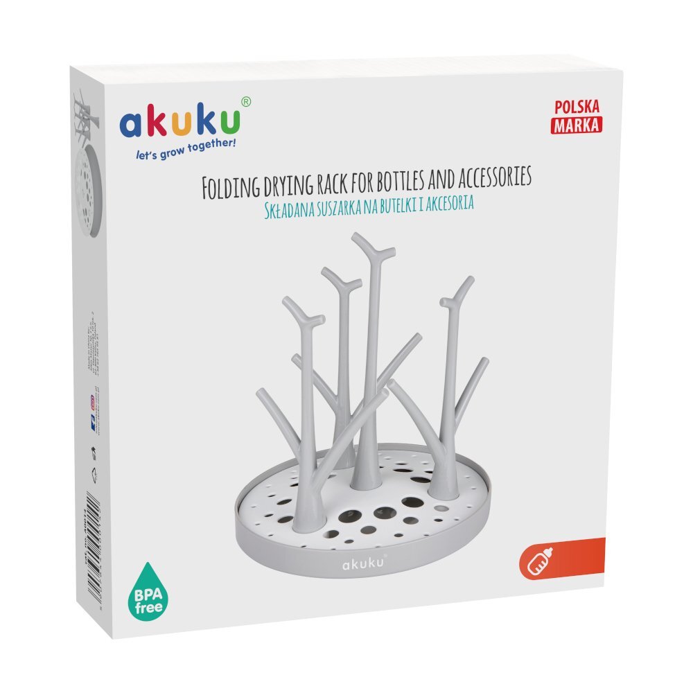 Akuku Suport universal pentru uscare biberoane si accesorii din plastic ABS sigurpentru toate tipurile de sticlecapacitate 8 sticle cu accesoriitavita pentru retinerea apei