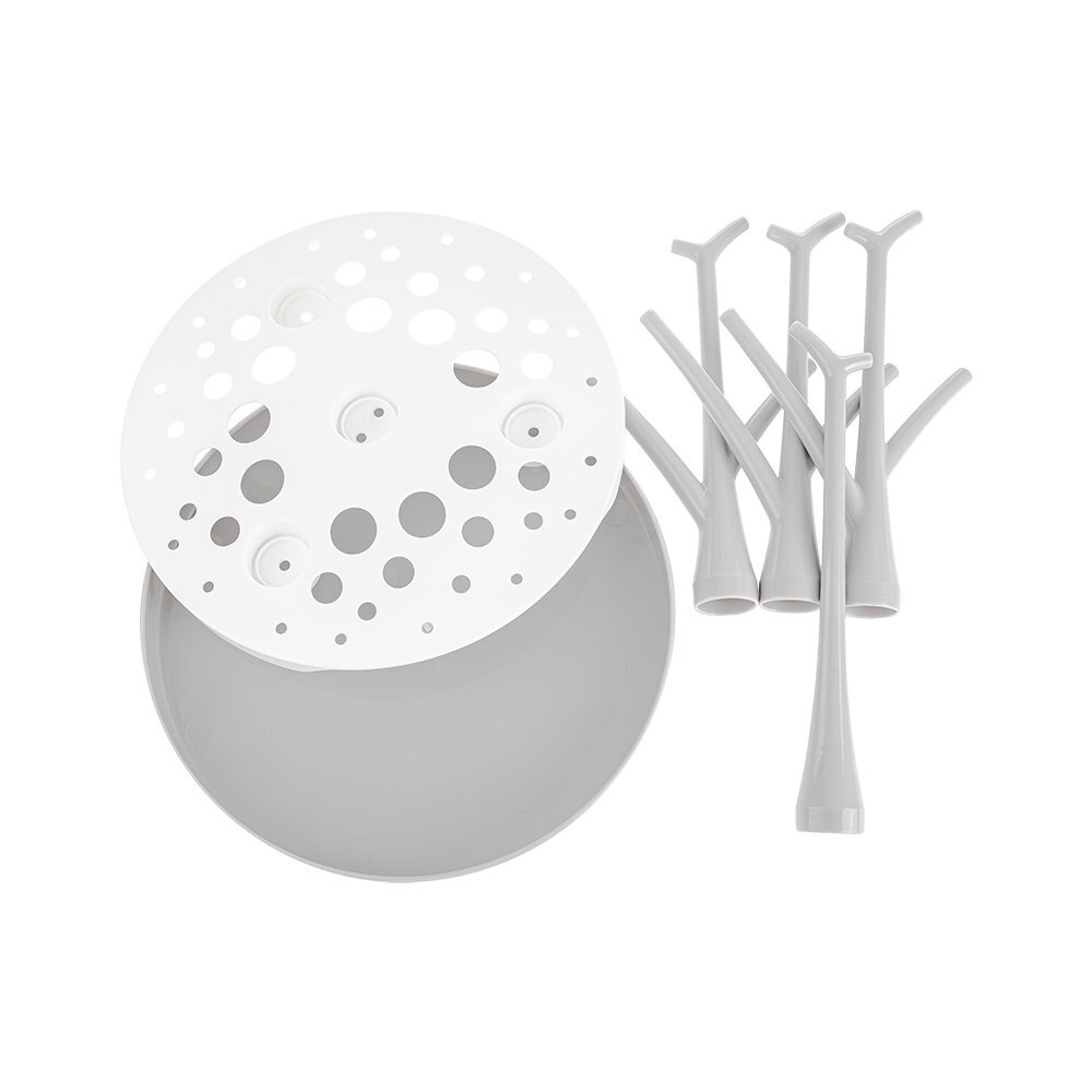 Akuku Suport universal pentru uscare biberoane si accesorii din plastic ABS sigurpentru toate tipurile de sticlecapacitate 8 sticle cu accesoriitavita pentru retinerea apei