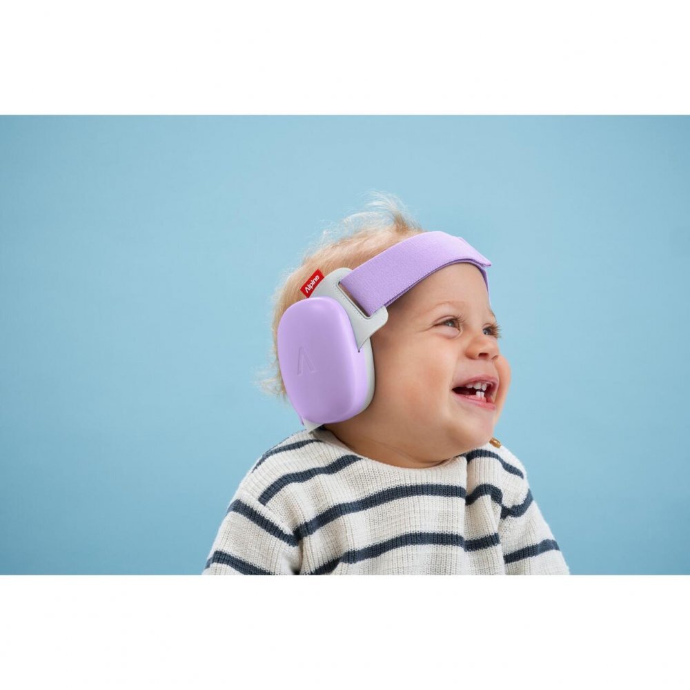 ALPINE Casti antifonice pentru bebelusi si copii pana la 4 ani ofera protectie auditiva Muffy Baby Dawn Purple ALP29765